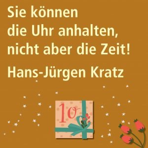 Metropolitan Adventskalender Tür zehn: Spruch von Autor Hans-Jürgen Kratz