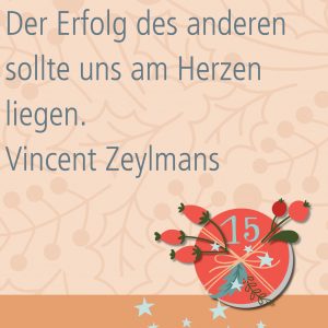 Metropolitan Adventskalender Tür fünfzehn: Spruch von Autor Vincent G. A. Zeylmans van Emmichoven