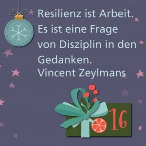 Metropolitan Adventskalender Tür sechzehn: Spruch von Autor Vincent G. A. Zeylmans van Emmichoven