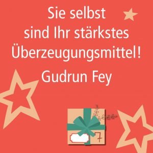 Metropolitan Adventskalender Tür sieben: Spruch von Autorin Gudrun Fey