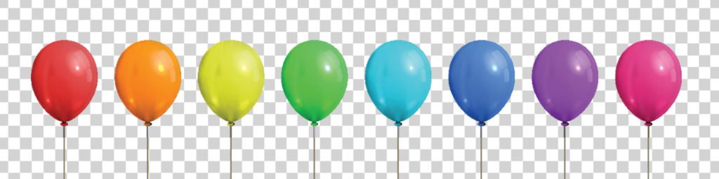 bunte luftballons Wir feiern Geburtstag