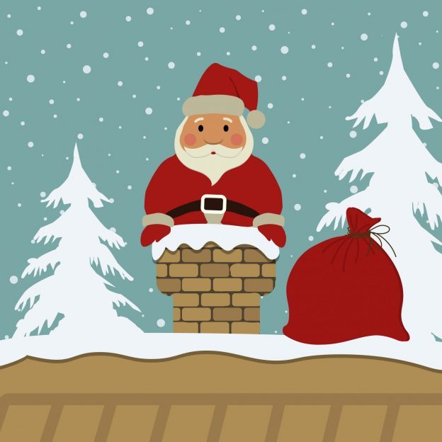 Nikolaus durch Kamin