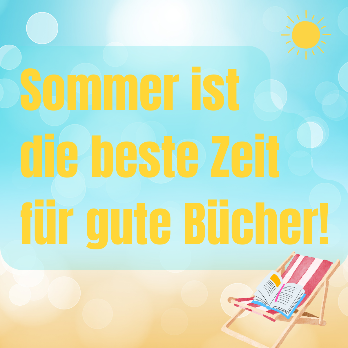 Kachel Sommerlektüre: Sommer ist die beste Zeit für gute Bücher